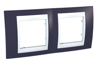 UNICA-Хамелеон Рамка 2 поста гранат/белая