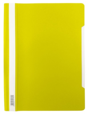 Папка-скоросшиватель Бюрократ Люкс -PSL20YEL A4 прозрач.верх.лист пластик желтый 0.14/0.18
