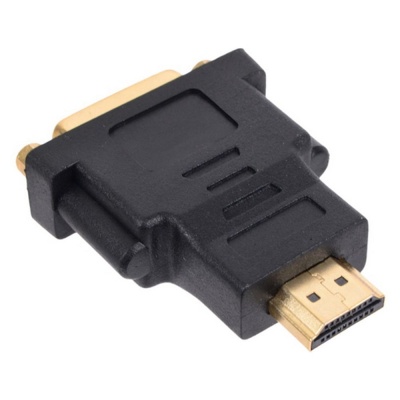 Переходник HDMI-DVI Gembird/Cablexpert, 19M/25F, золотые разъемы, пакет (A-HDMI-DVI-3)
