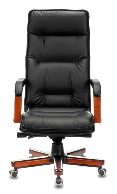 Кресло руководителя Бюрократ T-9927WALNUT черный кожа крестовина металл/дерево
