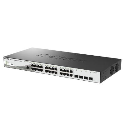 Коммутатор D-Link DGS-1210-28P/ME/B2A, L2 Managed Switch with  24 10/100/1000Base-T ports and 4 1000Base-X SFP ports (24 PoE ports 802.3af/802.3at (30 W), PoE Budget 193 W) (DGS-1210-28P/ME/B2A)