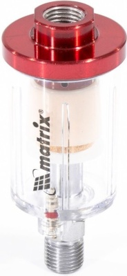 Фильтр влагоотделитель редуктор для пневмоинструмента Matrix 57008 350л/мин красный