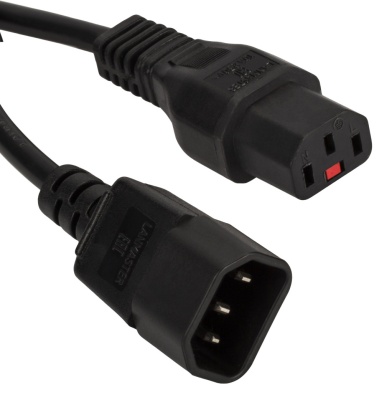 Шнур питания Lanmaster LAN-PP13/14-1.8-BK (упак.:1шт) 1м черный