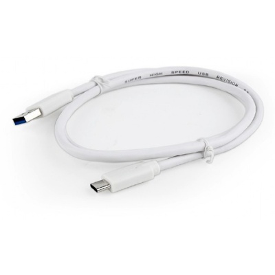 Bion Кабель  USB 3.0 AM to Type-C cable (AM/CM), 1 m, white. 5 Гбит/с .  3A (36W) [BXP-CCP-USB3-AMCM-1M-W]