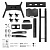 Мобильная стойка ONKRON на 1 ТВ ONKRON TS1551 (TS1551 BLACK)
