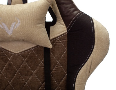 Кресло игровое Бюрократ VIKING 7 KNIGHT Fabric коричневый текстиль/эко.кожа с подголов. крестовина металл