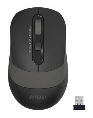 Мышь A4Tech Fstyler FG10 черный/серый оптическая (2000dpi) беспроводная USB (4but)