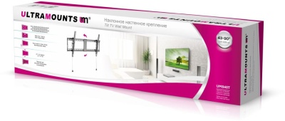Кронштейн для телевизора Ultramounts UM 840T черный 43"-90" макс.70кг настенный наклон