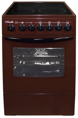 Плита Электрическая Лысьва EF4006MK00 коричневый стеклокерамика (без крышки)