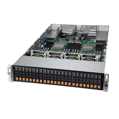 Шасси серверное Supermicro SuperServer 2U 240P-TNRT noCPU(4)3rd Gen Xeon Scalable/ TDP 250w/no RDIMM(48)/ HDD(24)SFF/NVMe SAS SATA/ 2x10GbE, 2x10Gb SFP+/ 2x2000W (SYS-240P-TNRT)