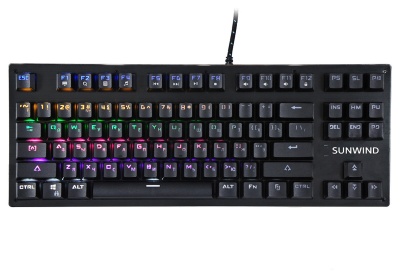 Клавиатура SunWind SW-K900G механическая черный USB Multimedia for gamer LED