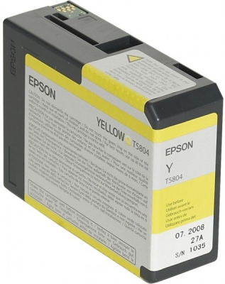 Картридж Epson Stylus Pro 3800 Ink Cartridge (80ml)  Yellow (C13T580400)