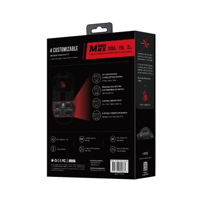 Мышь A4Tech Bloody X5 Max черный оптическая (10000dpi) USB (9but)