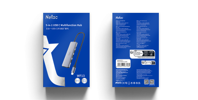 Netac Hub WF13, Type-C to USB3.0+USB2.0*2+100W PD+HDMI