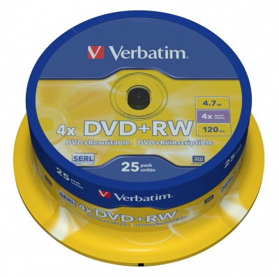 Диск DVD+R Verbatim 4.7Gb 16x Cake Box (10шт) (43498)