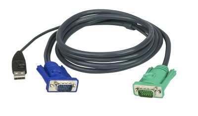 Кабель KVM USB HD15M/USB A(M)--SPHD15M 3м ATEN 2L-5203U