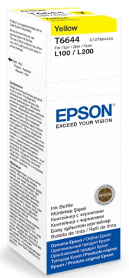 Картридж струйный Epson T6644 C13T66444A желтый (7500стр.) (70мл) для Epson L100