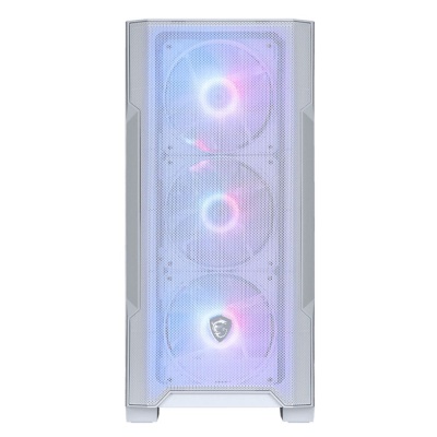 Корпус MSI MAG FORGE M100R WHITE Mini-Tower, MATX, 1xUSB 3.0, 2xUSB 2.0, 4x120mm ARGB Fan, ARGB Control Board, Tempered Glass Window, Brown Box (932220)