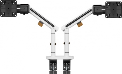 Кронштейн для мониторов Ultramounts UM727W белый 17"-32" макс.9кг крепление к столешнице поворот и наклон