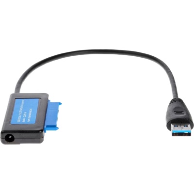 Кабель-адаптер USB3.0 ---SATA III 2.5/3,5"+SSD, правый угол, VCOM <CU817A> Кабель-адаптер VCOM VCOM USB 3.0 M/SATA III F (CU817A)