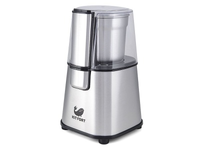 Кофемолка Kitfort КТ-1315 180Вт сист.помол.:ротац.нож вместим.:60гр серебристый