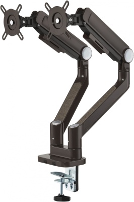 Кронштейн для мониторов Ultramounts UM733BR черный/коричневый 17"-32" макс.8кг крепление к столешнице поворот и наклон
