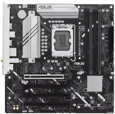 Материнская плата Asus B860M MAX GAMING AX Soc-1851 Intel B860 4xDDR5 mATX AC`97 8ch(7.1) 2.5Gg RAID+DP