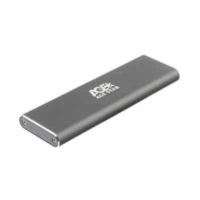 Внешний корпус AgeStar 31UBNV1C (GRAY), M.2 NVME (M-key), USB 3.1 Type-C, алюминий, серый,  (672837) {50}