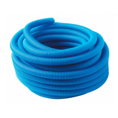 Труба гофрированная MVI Ду25 (внутр.21мм), синяя (бухта 50м)