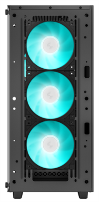 Корпус Deepcool CC560 V2 без БП, боковое окно (закаленное стекло), 3x120мм LED вентилятор спереди и 1x120мм LED вентилятор сзади, черный, ATX (CC560 V2)