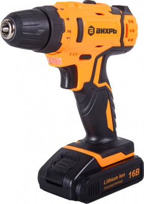 Дрель-шуруповерт Вихрь ДА-16Л-2КА аккум. патрон:быстрозажимной (кейс в комплекте) (72/14/49)