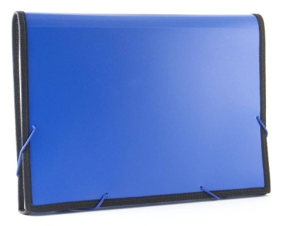 Портфель Бюрократ -BPR13LBLUE 13 отдел. A4 с окантовкой пластик 0.7мм синий