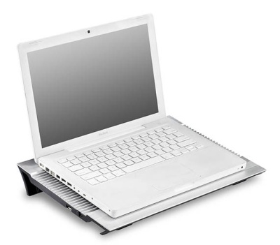 Подставка для ноутбука Deepcool N8 17"380x278x55мм 25дБ 4xUSB 2x 140ммFAN 1245г алюминий серебристый