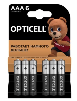 Элемент питания (батарейка) BASIC AAA 6 PCS 5051007 OPTICELL