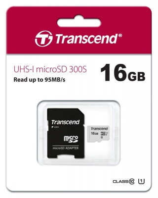 Карта памяти Transcend microSDHC 300S (TS16GUSD300S-A)