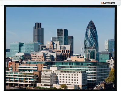 Экран с электроприводом Lumien Master Control 163х220 см (раб. область 119х212см 95") High Contrast черн. кайма сверху 40 см 16:9 (LMC-100213)