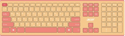 Клавиатура + мышь Acer OCC205 клав:розовый/бежевый мышь:розовый/бежевый USB беспроводная slim (ZL.ACCEE.00F)