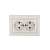 Розетка 2-м СП Mira 16А IP20 с заземл. со вставкой керамика жемчуж./бел. перламутр. LEZARD 701-3030-