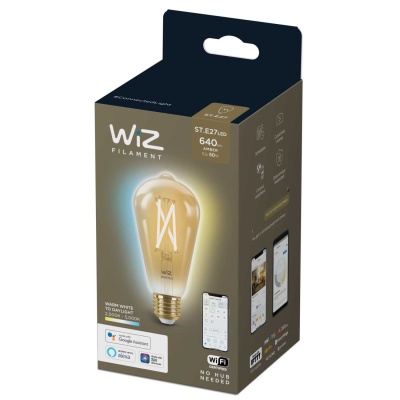 Лампа светодиодная WiZ Wi-Fi BLE50WST64E27920-50Amb1PF/6
