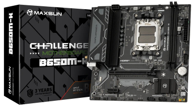 Материнская плата MAXSUN MS-Challenger B650M-K WIFI, AM5, B650, 2*DDR5, 2*SATA3, M.2, USB 3.2, USB 2.0, 2*PCIEx16, HDMI, mATX