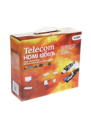 Кабель HDMI-19M --- HDMI-19M ver 2.0+3D/Ethernet,2 фильтра 20m Telecom <TCG200F-20M> VCOM Telecom HDMI (m) - HDMI (m) 20м (TCG200F-20M)