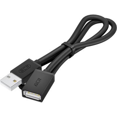 GCR Удлинитель 1.0m USB 2.0 AM/AF, черный, GCR-55069 Greenconnect GCR-55069