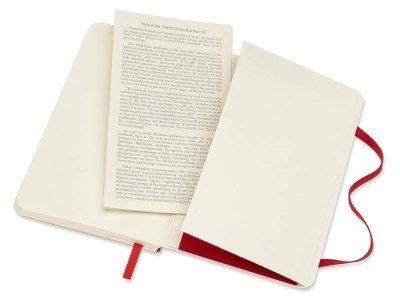 Блокнот Moleskine CLASSIC SOFT QP613F2 Pocket 90x140мм 192стр. нелинованный мягкая обложка красный