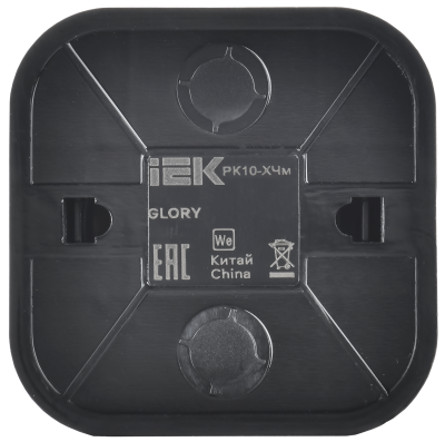 GLORY Розетка для открытой установки компьютерная RJ45 кат.5E РК10-ХЧм черный матовый IEK