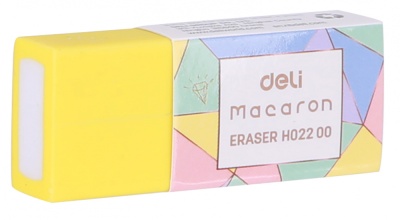 Ластик Deli EH02200 Macaron 50x20x11мм ассорти пласт.туб.