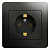 Systeme electric GSL000742 GLOSSA РОЗЕТКА с заземлением, 16А, в сборе, АНТРАЦИТ