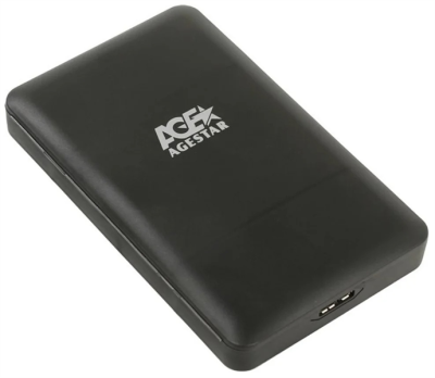 Внешний корпус для hdd AgeStar 3UBCP3 SATA пластик черный 2.5" (3UBCP3 black)