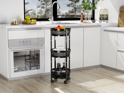 Этажерка Domfy DHC-FC30862 34.2x34.2x83.6см черный