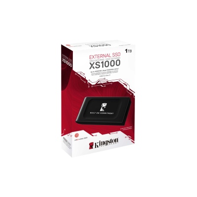 Внешний SSD External SSD Kingston 1.0Tb XS1000 BOC <SXS1000/1000GA> (USB3.2 Gen2, Type-C, up to 1050/1000Mbs, 3D TLC, 70х33х14mm, 29g)