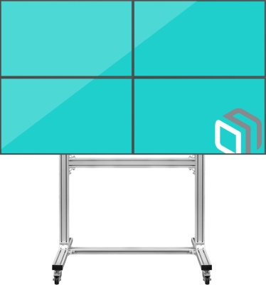 Подставка для телевизора Onkron FSPRO2L-22 черный 40"-55" макс.200кг напольный мобильный